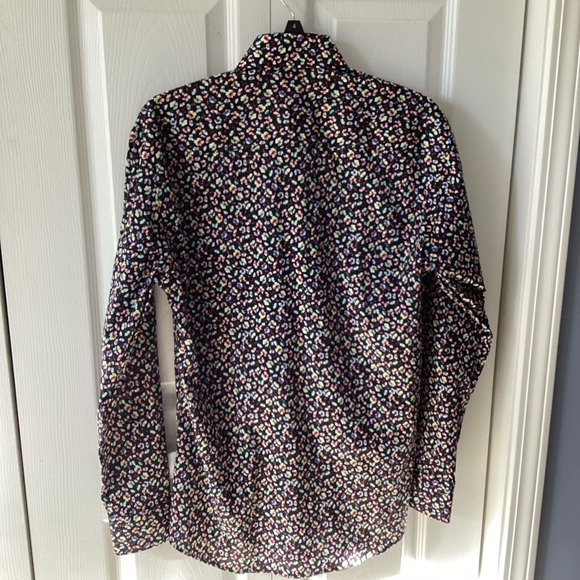 BERTIGO CROWN Men’s Casual Floral Designer Shirt Full Sleeve Black SZ S - Picture 6 of 8